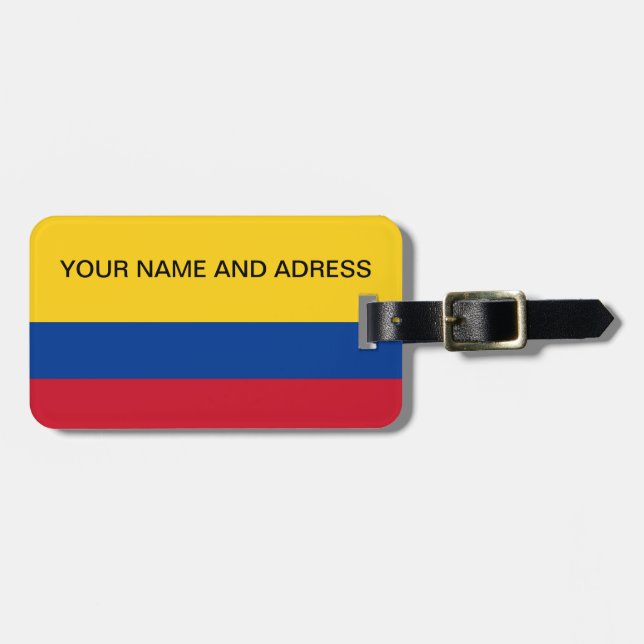 Luggage Tag with Flag of Colombia (Front Horizontal)