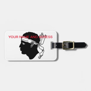 Luggage Tag with Flag of Corsica