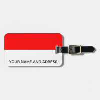 Luggage Tag with Flag of Indonesia