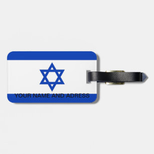 Luggage Tag with Flag of Israel