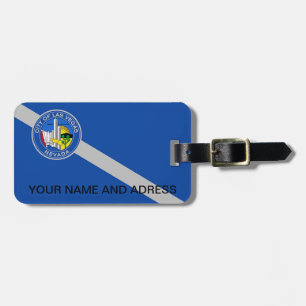 Luggage Tag with Flag of Las Vegas City, USA