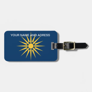 Luggage Tag with Flag of Macedonia, Greece