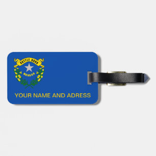 Luggage Tag with Flag of Nevada, USA