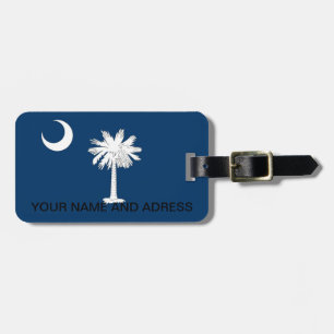 Luggage Tag with Flag of South Carolina, USA