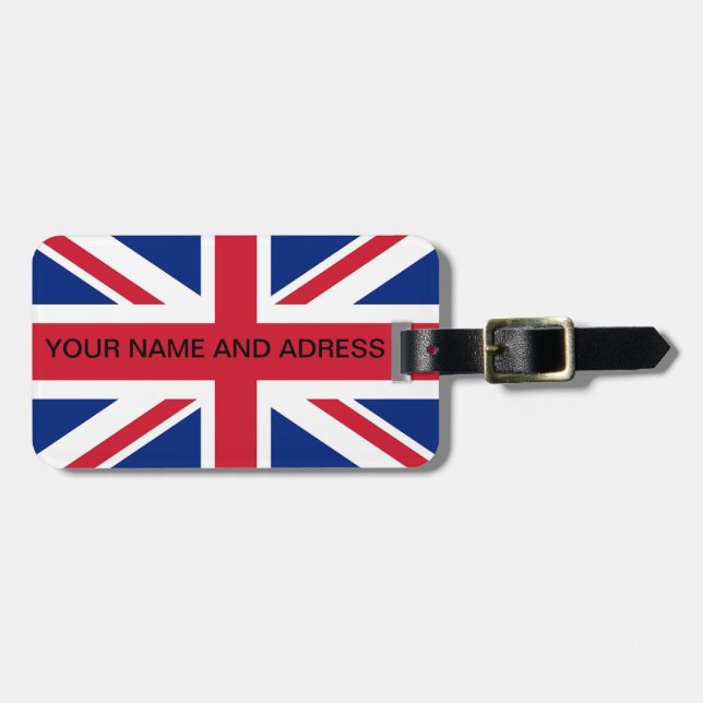 Luggage Tag with Flag of United Kingdom (Front Horizontal)