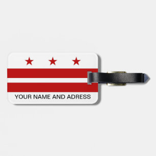 Luggage Tag with Flag of Washington DC, USA
