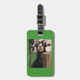 Luggage tag with goat