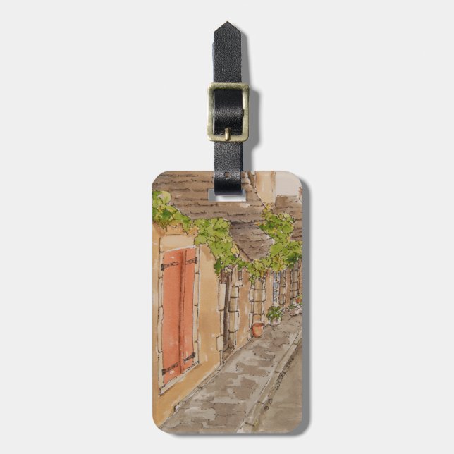 Luggage Tag with Leather Strap (Front Vertical)
