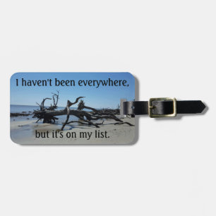 Luggage tag with quote