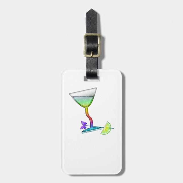 LUGGAGE TAGS - BUTTERFLY MARTINI (Front Vertical)