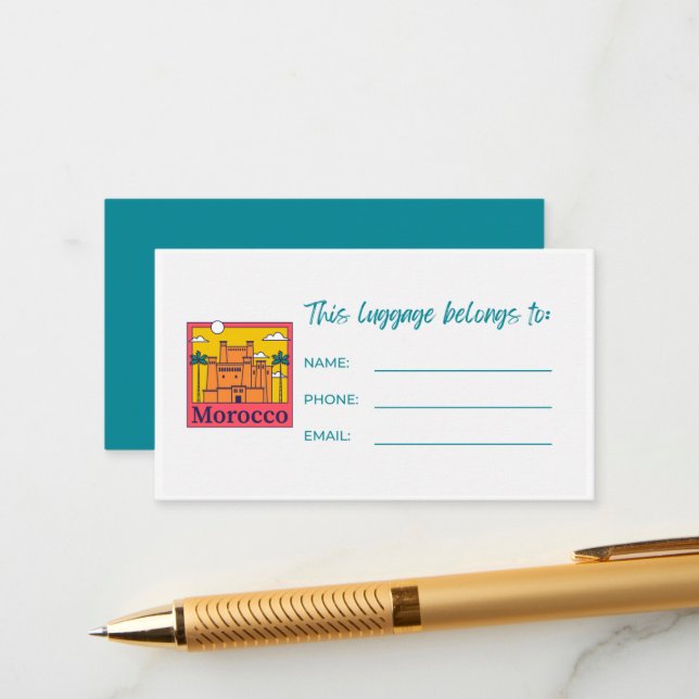 Luggage Tags ID Card (Front/Back In Situ)