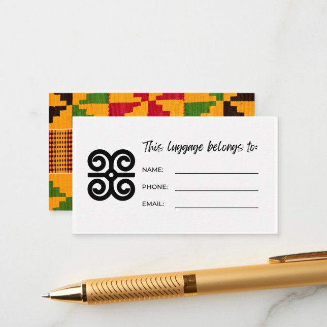 Luggage Tags ID Card (Front/Back In Situ)