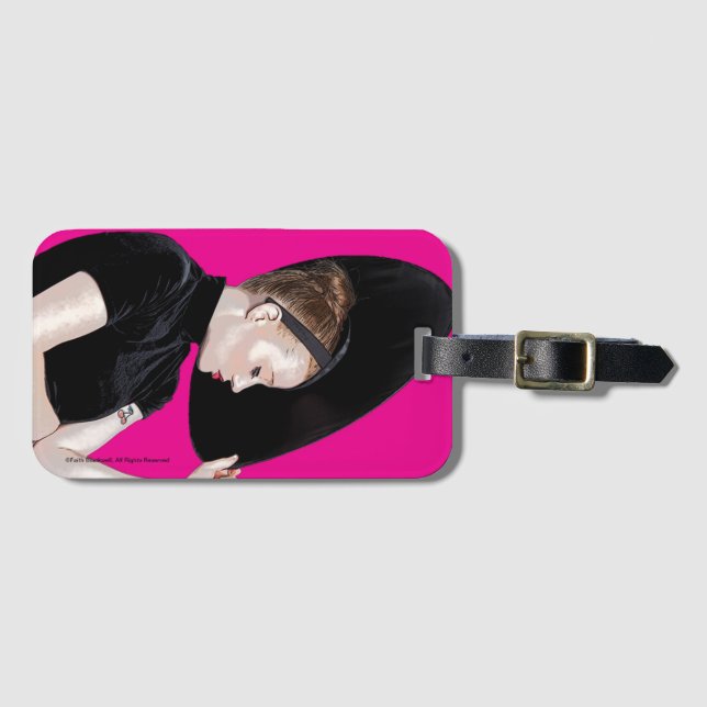 Luggage Tags. Pink Cherry Pie. Tag (Front Horizontal)
