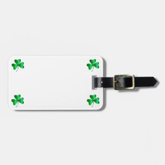 Luggage Travel Tag with Shamrock Design