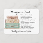 Luggages Honeymoon fund request wedding insert<br><div class="desc">Honeymoon fund request wedding insert card. Personalised with your names</div>