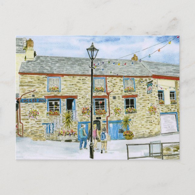 'Lugger Inn (Polruan)' Postcard (Front)