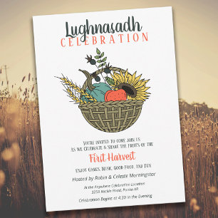 Lughnasadh Fall Harvest Party Basket Invitation
