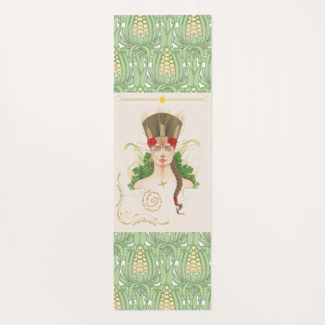 Lughnasadh Goddess Tailtiu Yoga Mat (Back)