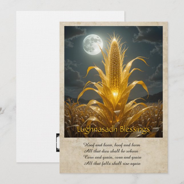 Lughnasadh Lammas Greeting Card (Front/Back)