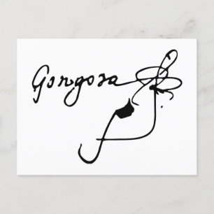 Luis de Góngora (signature) Postcard