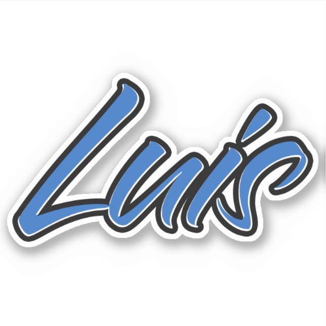 Luis name blue sticker Sticker Sticker Sticker (Front)