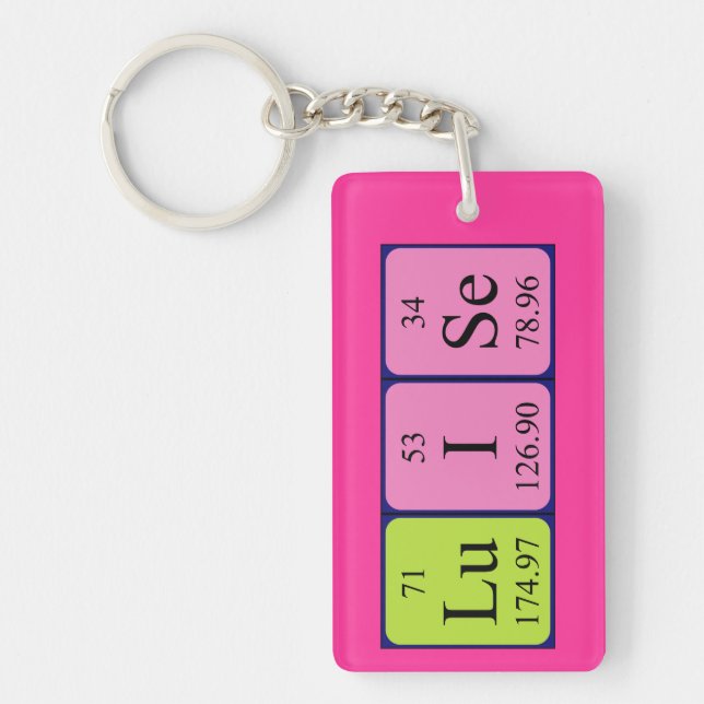 Luise periodic table name keyring (Front)