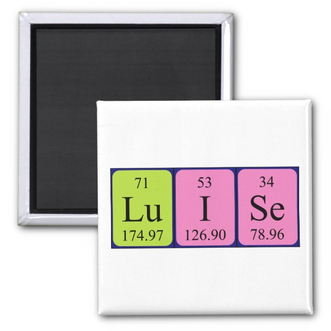 Luise periodic table name magnet (Front)