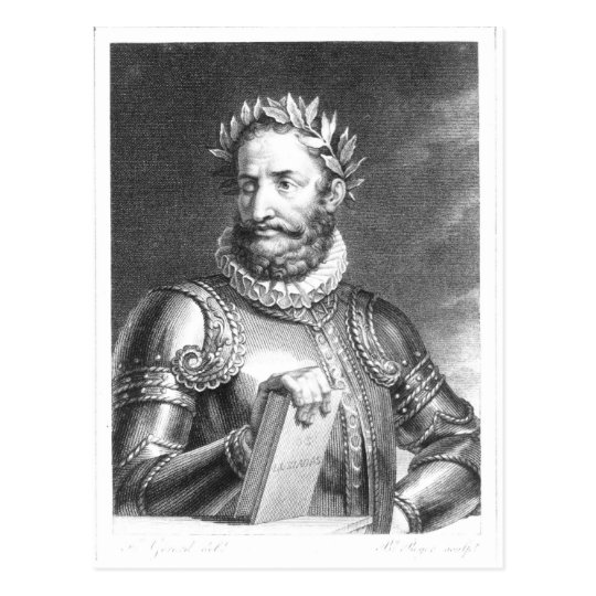 Luiz Vaz de Camoes engraved by B. Roger Postcard