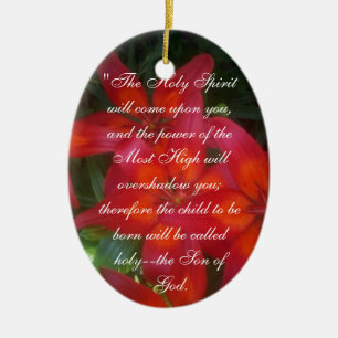 Luk 1:37  For nothing will be impossible with God. Ceramic Tree Decoration