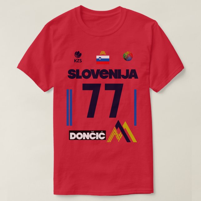Luka Doncic Slovenija Fan Design 2 T-Shirt (Design Front)