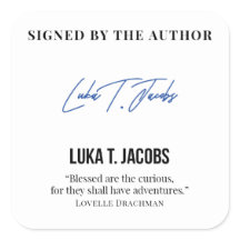 Luka T. Jacobs Author Bookplate #2 Square Sticker