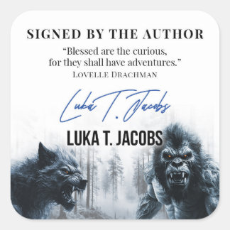 Luka T. Jacobs Author Bookplate Square Sticker