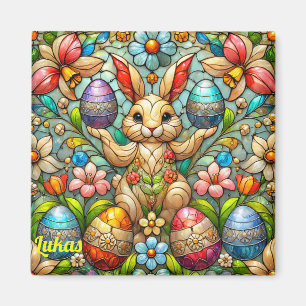 LUKAS ~ Easter Bunny and Eggs ~ Magnet