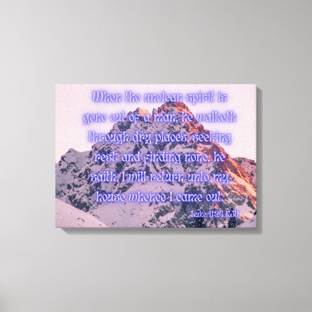 Luke 11:24 Bible Verse KJV Pic Wall Art (Front)