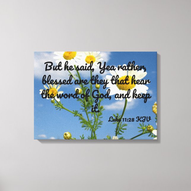 Luke 11:28 Bible Verse KJV Pic Wall Art (Front)