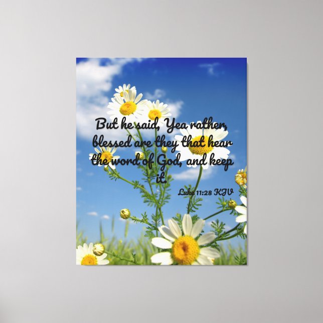 Luke 11:28 Bible Verse KJV Pic Wall Art (Front)