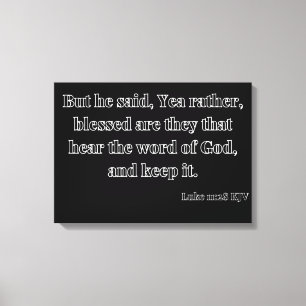 Luke 11:28 Bible Verse KJV Wall Art