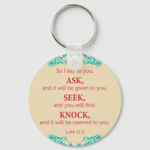 Luke 11:9 key ring