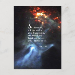 Luke 11:9 postcard