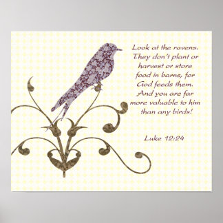 Luke 12:24 Consider the Ravens Collage Poster