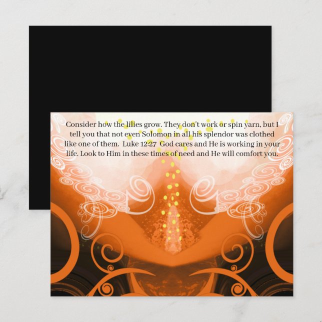 Luke 12:27 Consider how the lilies grow. Postcard (Front/Back)