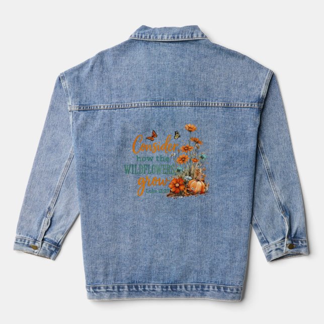Luke 12:27  denim jacket (Back)