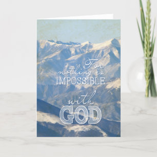 Luke 1:37 blue mountain Bible greetings card