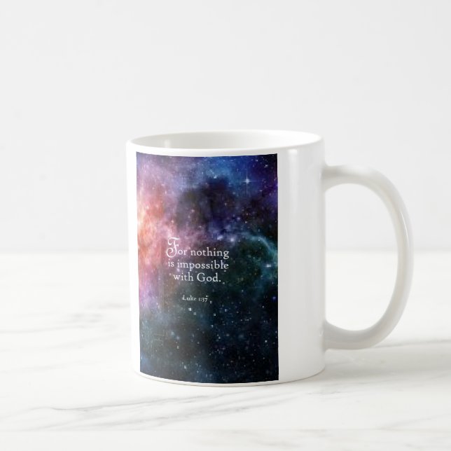 Luke 1:37 coffee mug (Right)