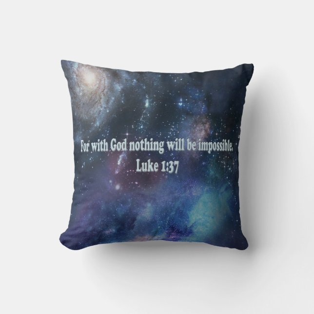 Luke 1:37 cushion (Front)