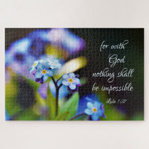 Luke 1:37 For with God nothing shall be impossible Jigsaw Puzzle
