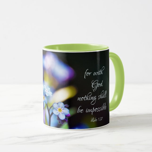 Luke 1:37 For with God nothing shall be impossible Mug (Front Right)