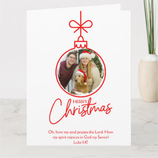 Luke 1:47 Christian Christmas Greeting Card