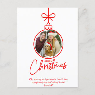 Luke 1:47 Christian Christmas Postcard Invitation 