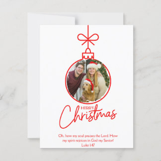 Luke 1:47 Christian Christmas Postcard Invitation 